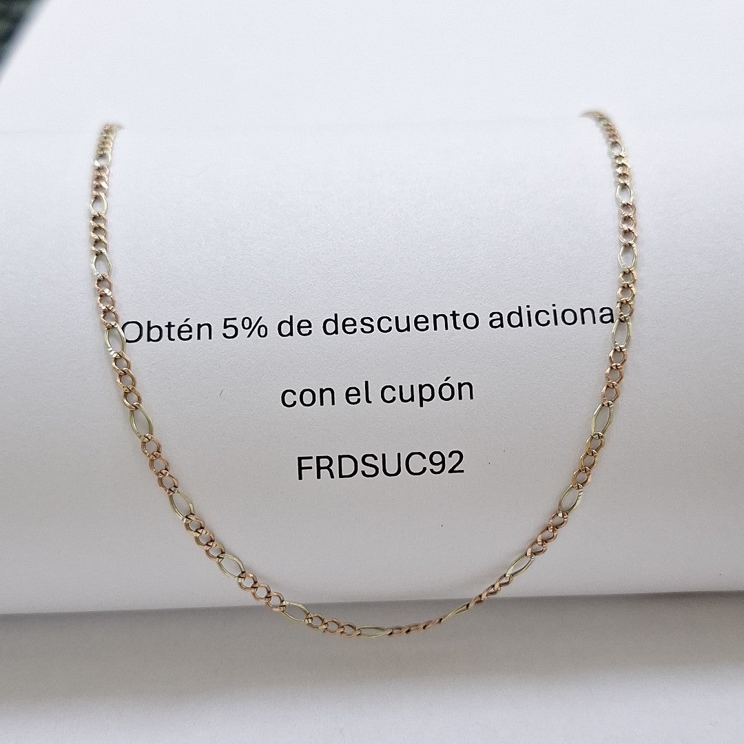 CADENA ORO COMBINADO 10 K 3,60 GRMS (SEMINUEVO)