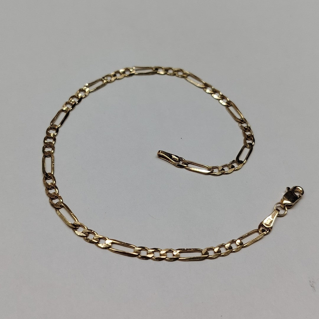 PULSERA TEJIDO 3X1 14K 21 CM 3 GR (NUEVO)