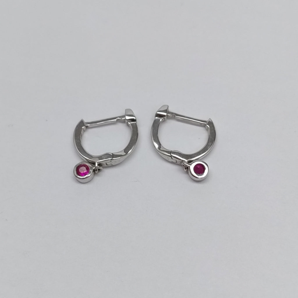 ARRACADAS PAR ORO, ORO BLANCO 14 K 1.7 GRMS (SEMINUEVO)