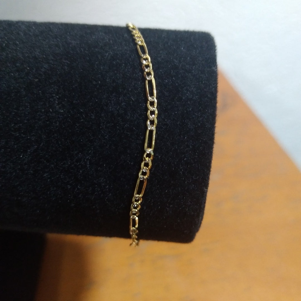 PULSERA 3X1 DIAMANTADA 14K 18 CM 1.5 GR (NUEVO)