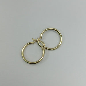 ARETES TEJIDO ARRACADAS LISAS 14K 1.1 GR (NUEVO)