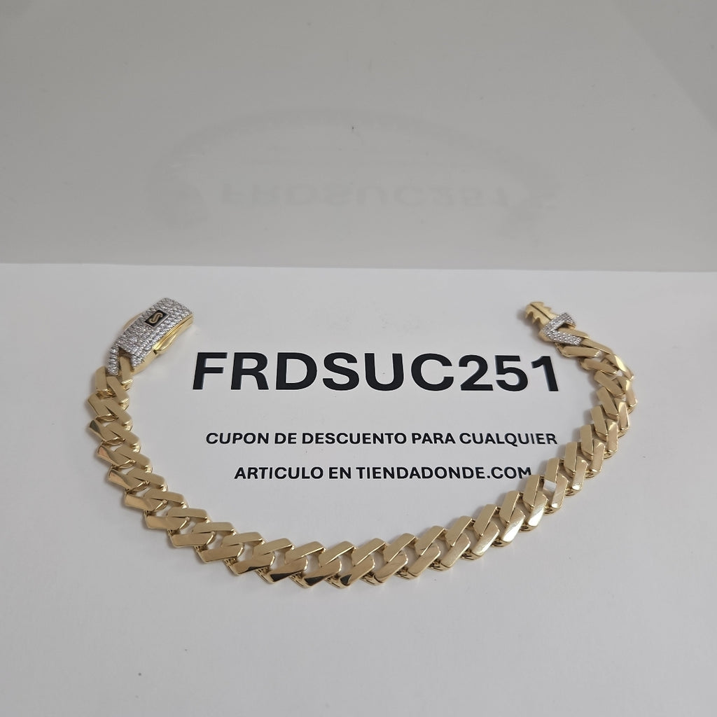 PULSERA CABALLERO MONACO ORO 10K 13 (NUEVO)