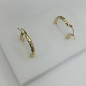 ARETES TEJIDO ARRACADA LABRADA 14K 2.7 GR (NUEVO)