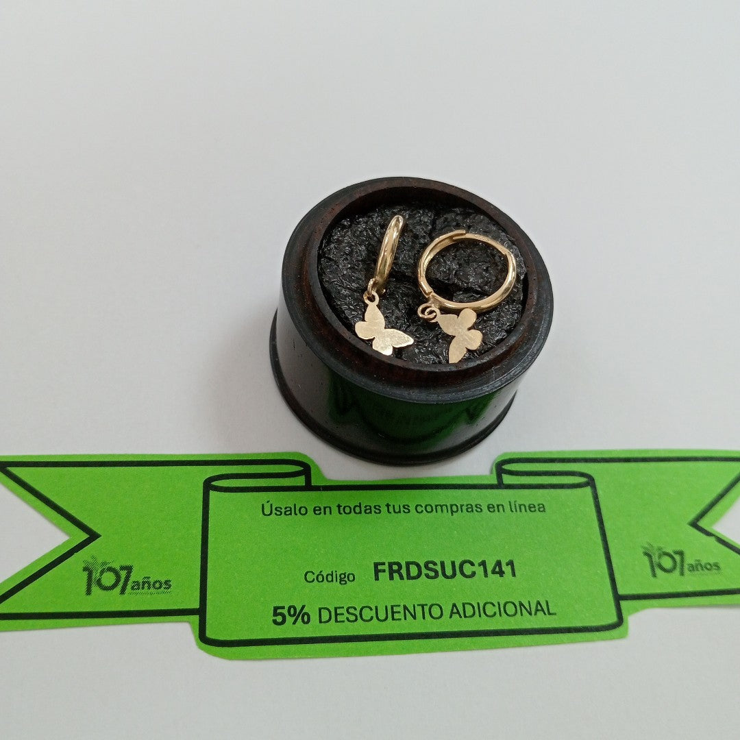 ARETES PAR ORO 10 K 1 GRMS (SEMINUEVO)