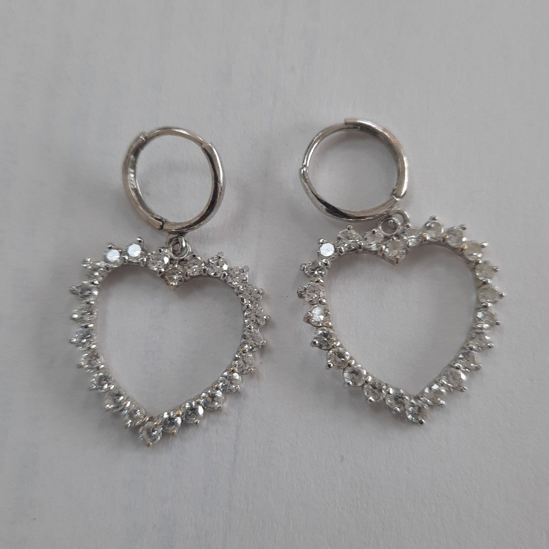 ARRACADAS PAR ORO, ORO BLANCO 14 K 3.8 GRMS (SEMINUEVO)