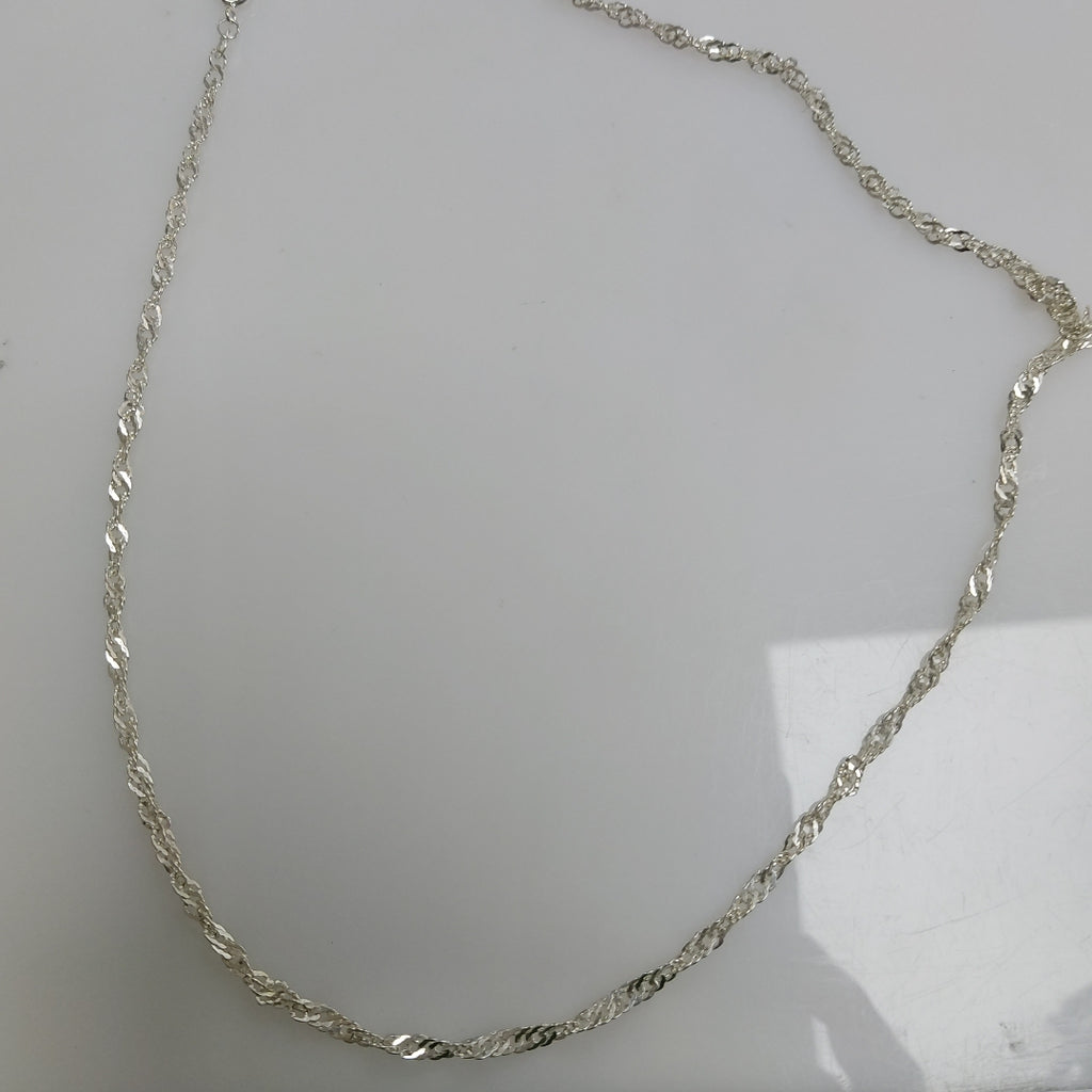 CADENA TEJIDO MEDIO TORZAL PLATA .925 55 CM 5.6 GR (NUEVO)