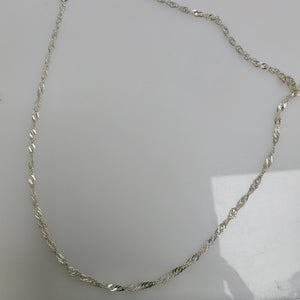 CADENA TEJIDO MEDIO TORZAL PLATA .925 55 CM 5.6 GR (NUEVO)