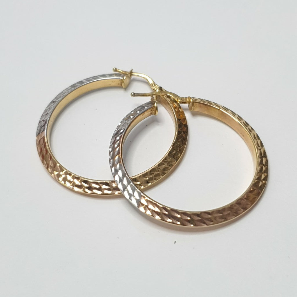 ARRACADAS PAR ORO COMBINADO 14 K 4.3 GRMS (SEMINUEVO)