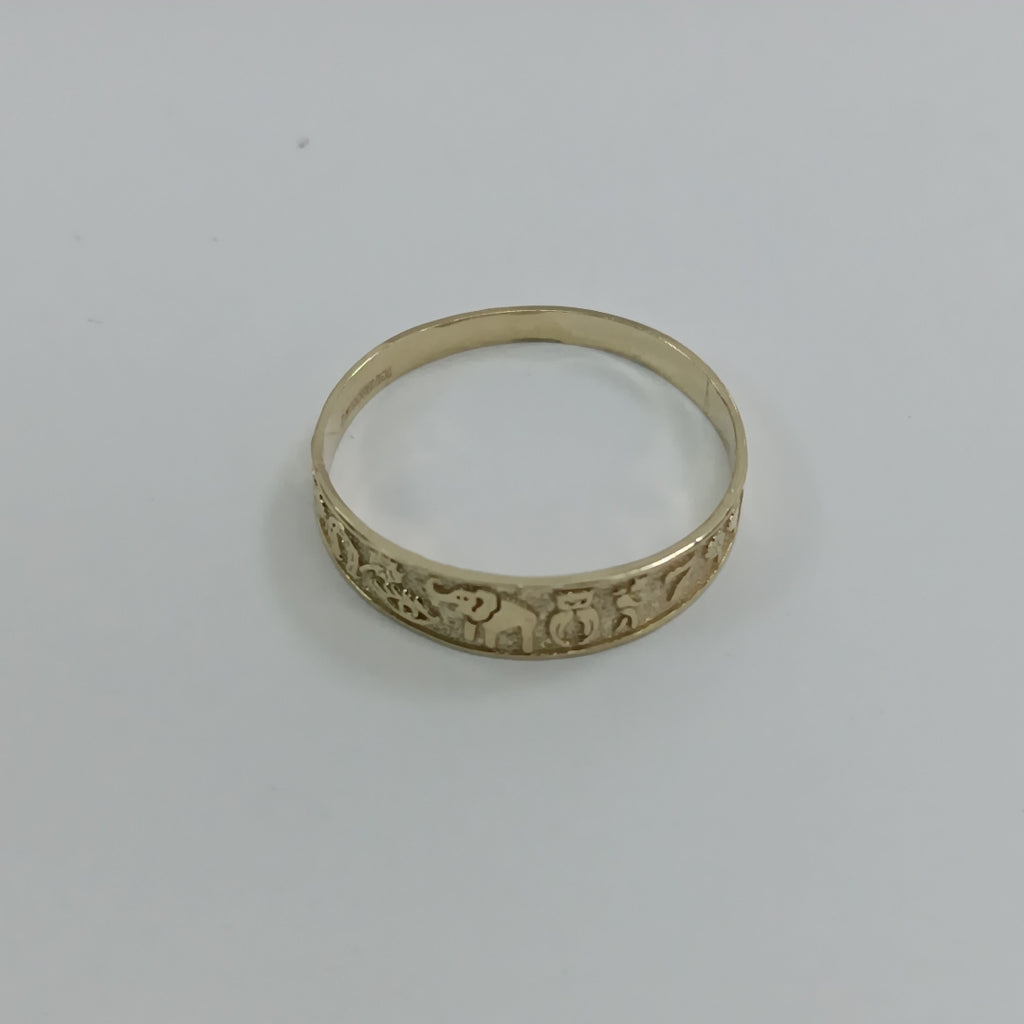 ANILLOS ARGOLLA DE LA SUERTE 10K TALLA 9 1.3 GR (NUEVO)