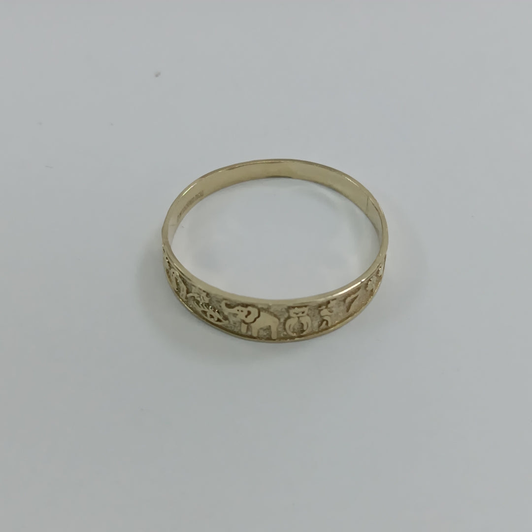 ANILLOS ARGOLLA DE LA SUERTE 10K TALLA 9 1.3 GR (NUEVO)