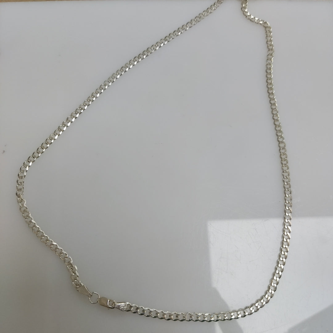 CADENA TEJIDO BARBADO PLATA .925 55 CM 12.8 GR (NUEVO)