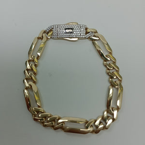 PULSERA MONACO ORO 14K 9 (NUEVO)