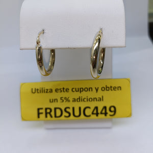 ARRACADAS ORO 14K 1.5 (NUEVO)