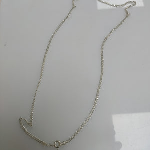 CADENA TEJIDO BARBADO PLATA .925 55 CM 5.5 GR (NUEVO)