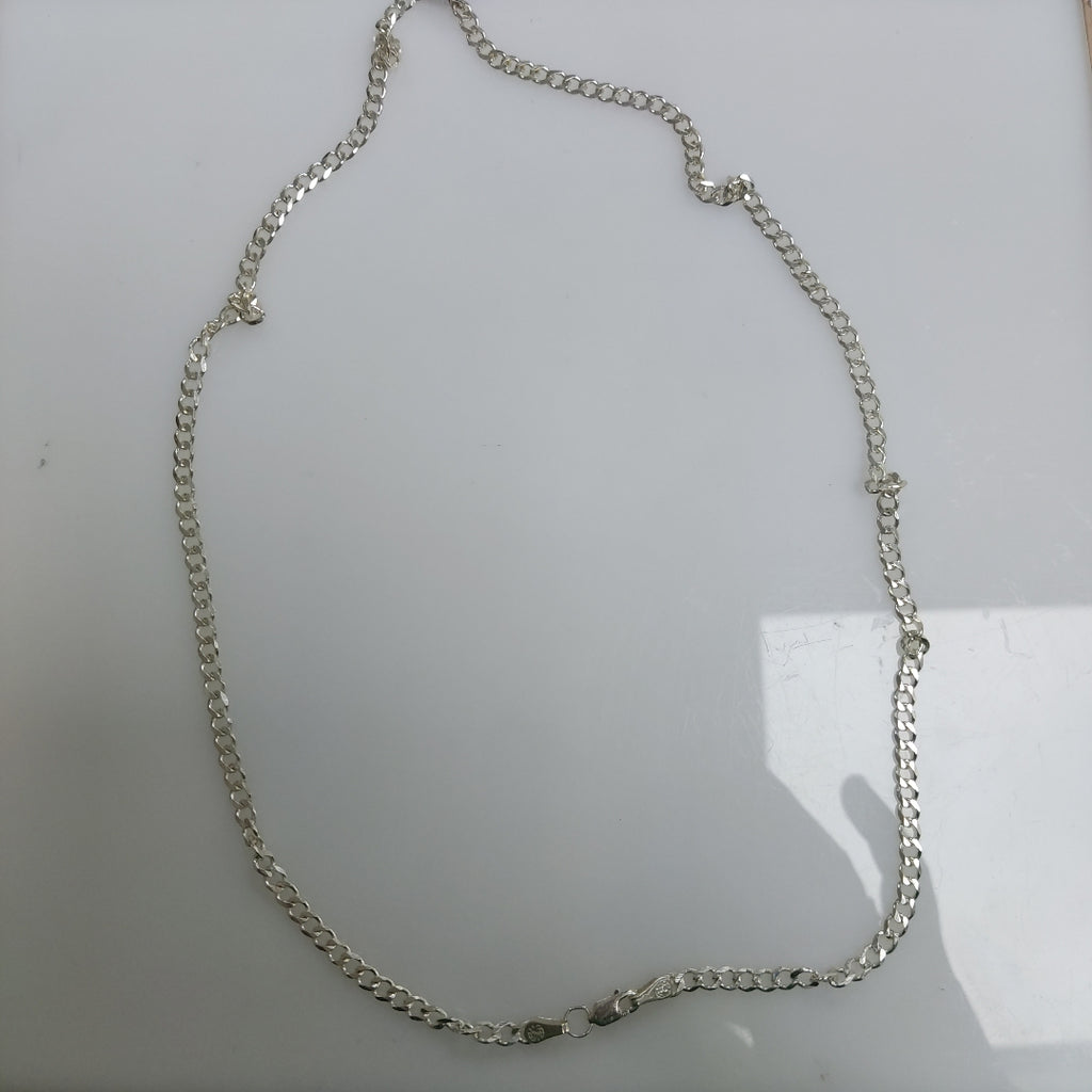 CADENA TEJIDO BARBADO PLATA .925 60 CM 12.7 GR (NUEVO)