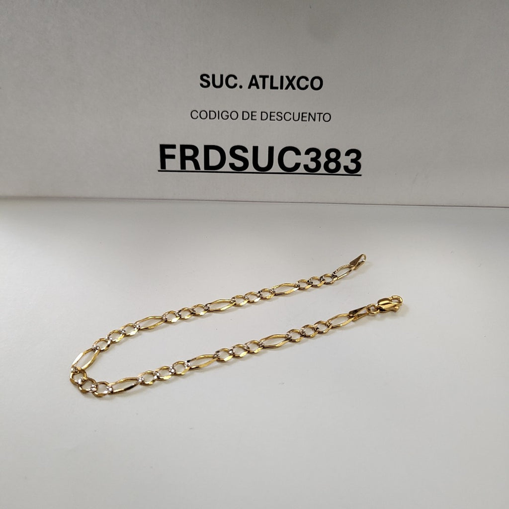 PULSERA 3X1 DIAMANTADA 14K 18 CM 2.7 GR (NUEVO)