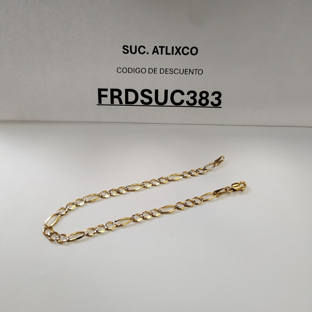 PULSERA 3X1 DIAMANTADA 14K 18 CM 2.7 GR (NUEVO)