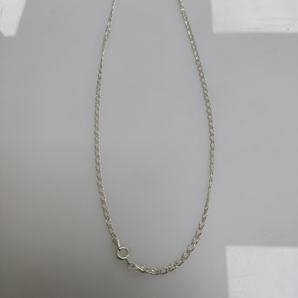 CADENA TEJIDO ESLABONES PLATA .925 55 CM 3.8 GR (NUEVO)