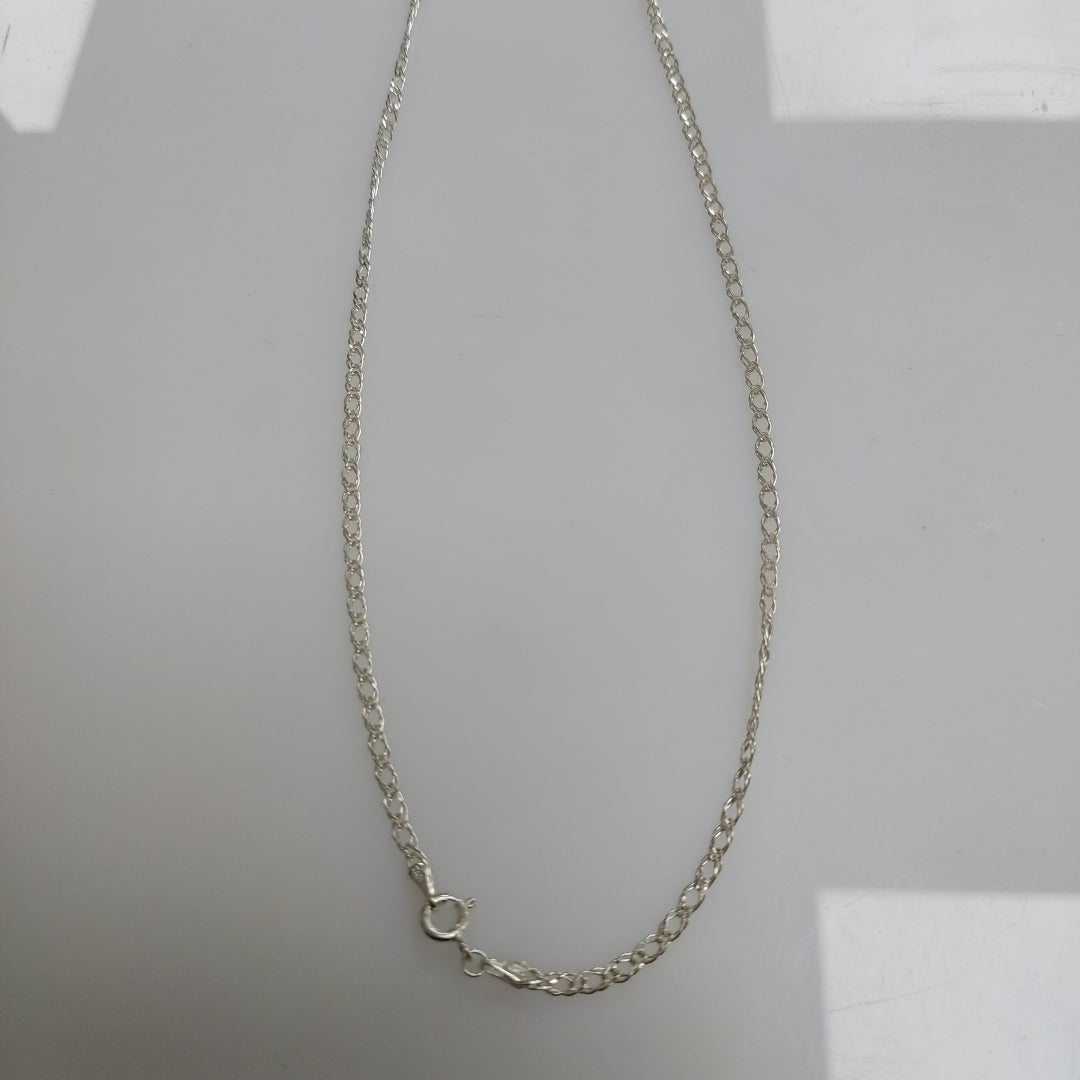 CADENA TEJIDO ESLABONES PLATA .925 55 CM 3.8 GR (NUEVO)