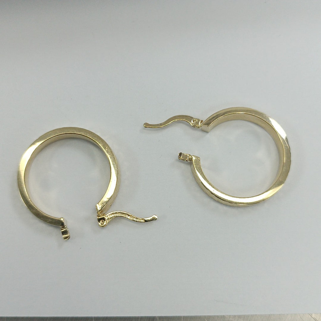 ARETES TEJIDO ARRACADAS FACETADAS 14K 2.9 GR (NUEVO)