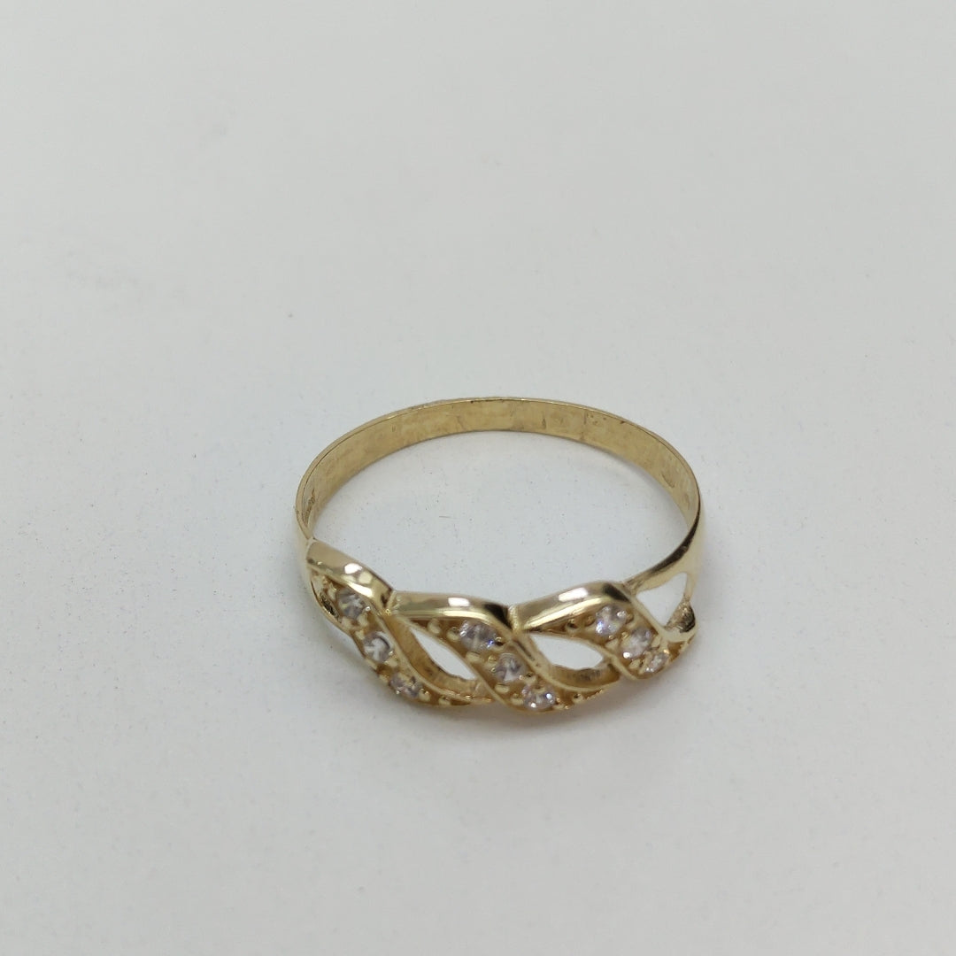 ANILLOS C CIRCONIAS 14K TALLA 7 1.3 GR (NUEVO)