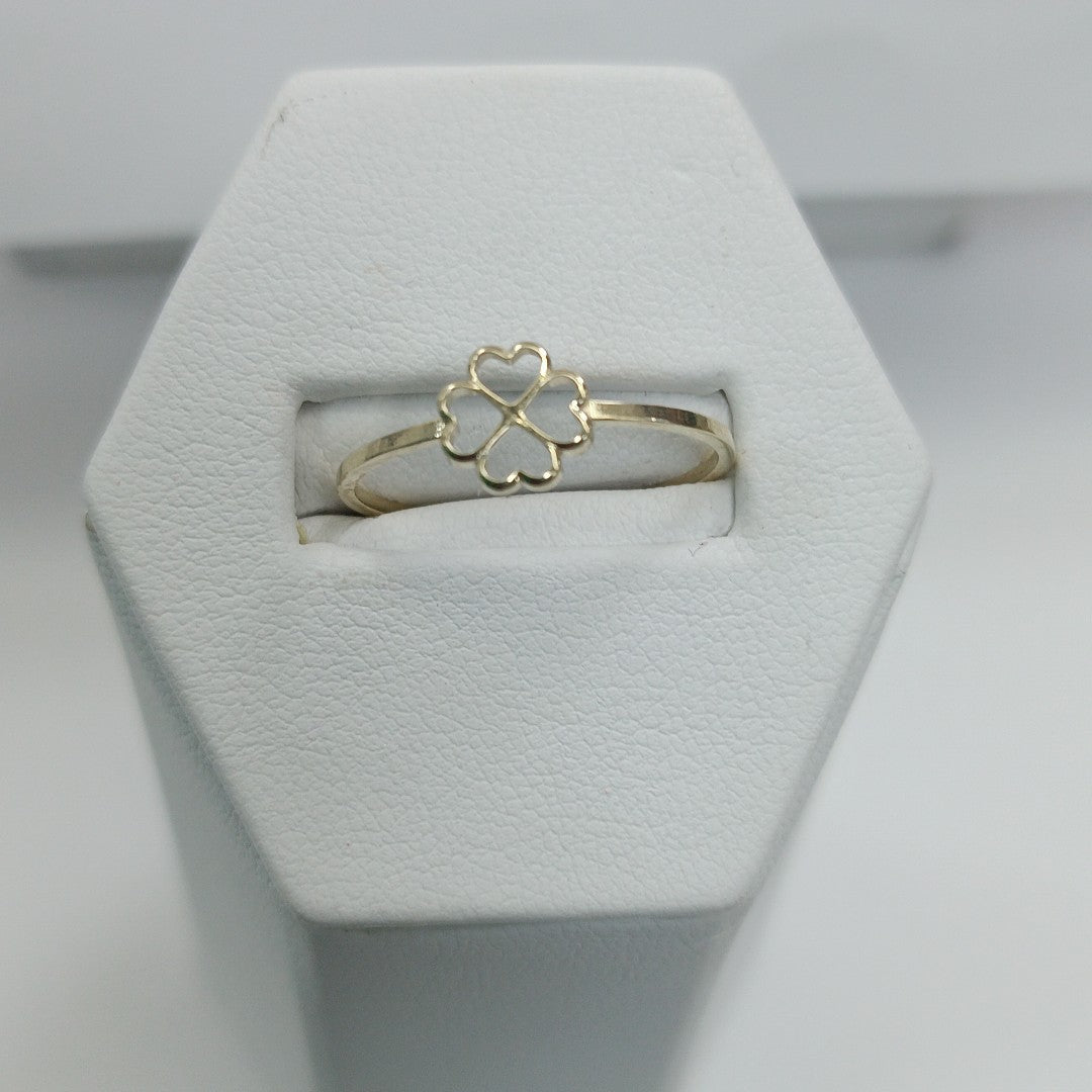 ANILLOS ANILLITO FIG TREBOL 10K TALLA 9 0.8 GR (NUEVO)