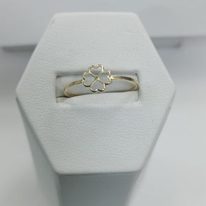 ANILLOS ANILLITO FIG TREBOL 10K TALLA 9 0.8 GR (NUEVO)