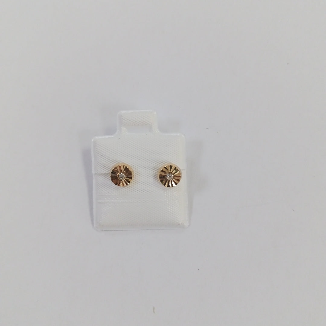 BROQUELES BROQUEL FIG BOTON C CIRCONIA 14K 0.2916 GR (NUEVO)