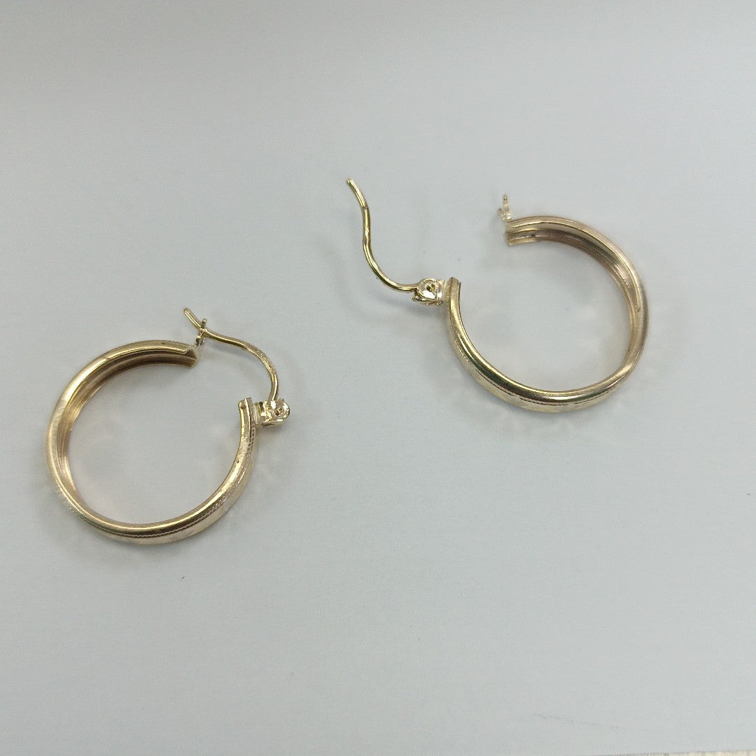 ARETES ARRACADAS LABRADAS 10K 2.2 GR (NUEVO)