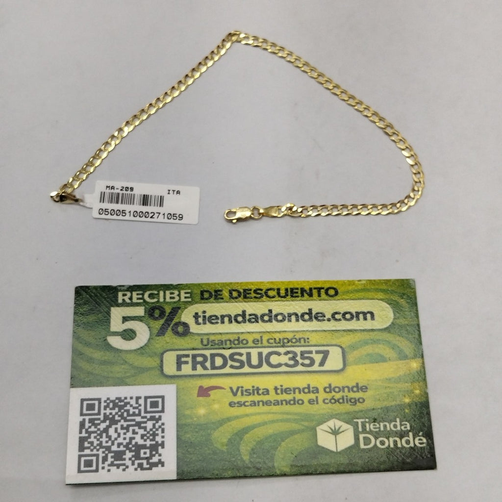 PULSERAS CABALLERO BARBADA AMARILLA ORO 14K 2.7 (NUEVO)