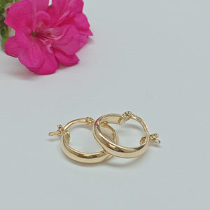 ARETES ARRACADA LISA 14K 1.8 GR (NUEVO)