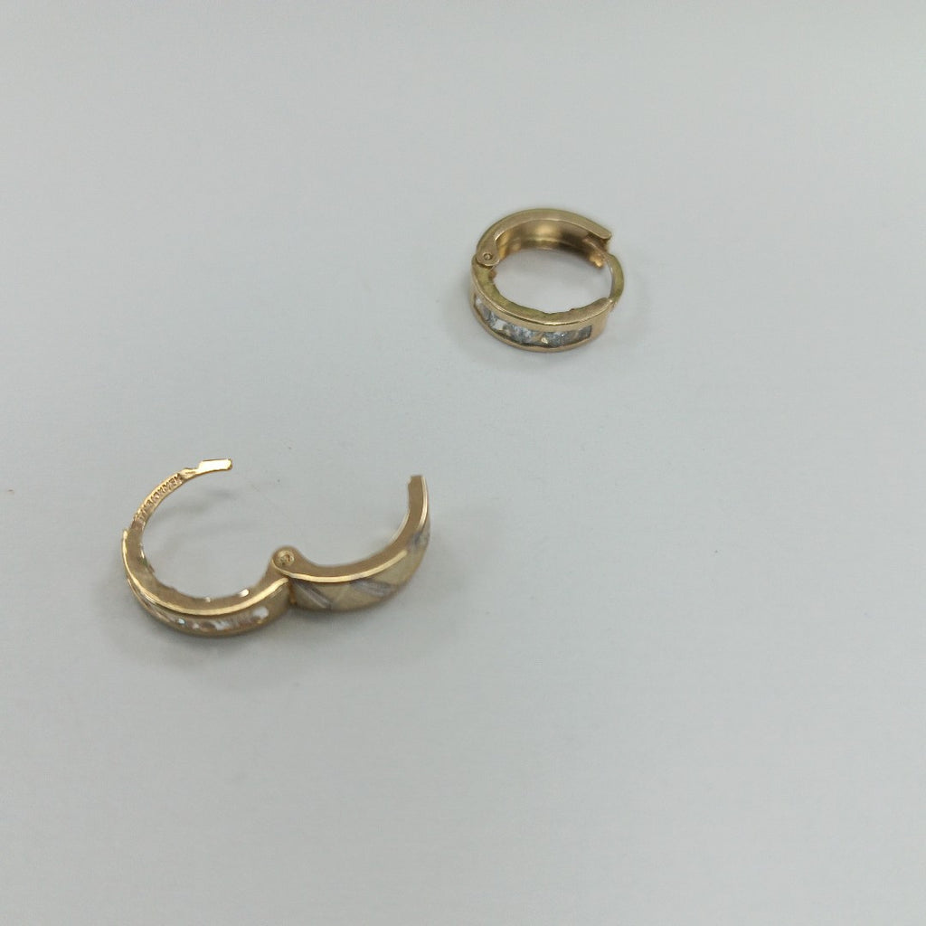 ARETES ARRACADAS C CIRCONIAS 10K 1.2 GR (NUEVO)