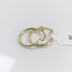 ARETES TEJIDO ARRACADAS LISAS 14K 1.2 GR (NUEVO)