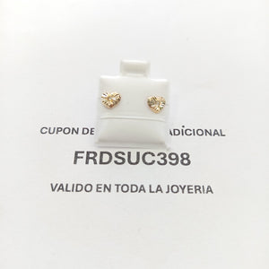 BROQUELES BROQUEL FIG CORAZON C CIRCONIA 14K 0.2603 GR (NUEVO)