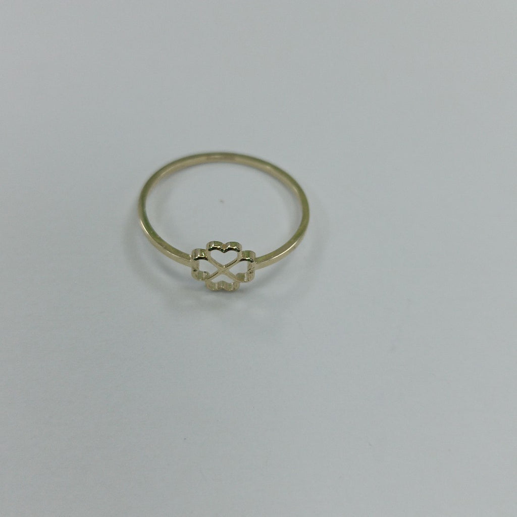 ANILLOS ANILLITO FIG TREBOL 10K TALLA 9 0.8 GR (NUEVO)