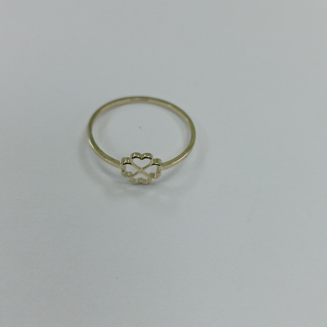 ANILLOS ANILLITO FIG TREBOL 10K TALLA 9 0.8 GR (NUEVO)