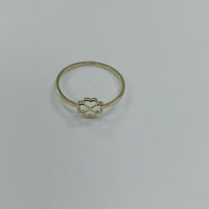 ANILLOS ANILLITO FIG TREBOL 10K TALLA 9 0.8 GR (NUEVO)