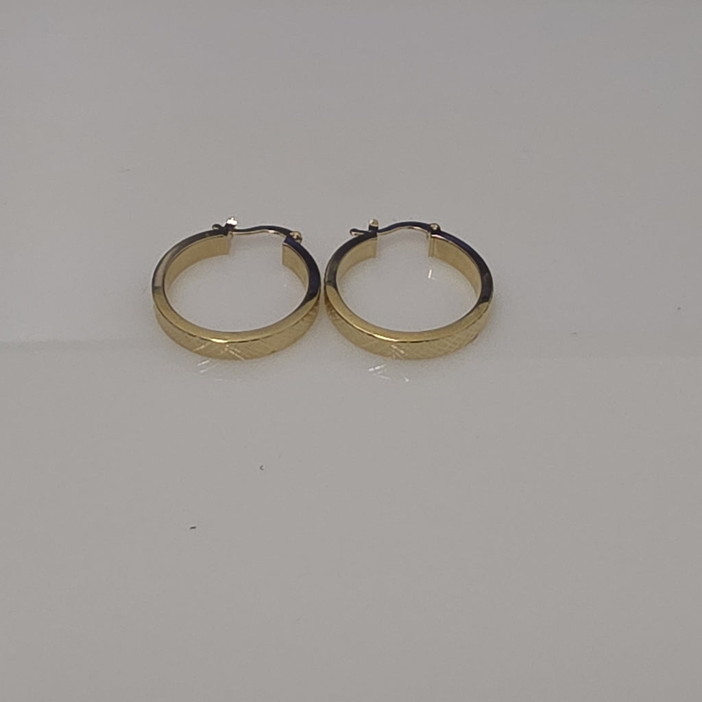 ARETES TEJIDO ARRACADAS FACETADAS 14K 2.9 GR (NUEVO)