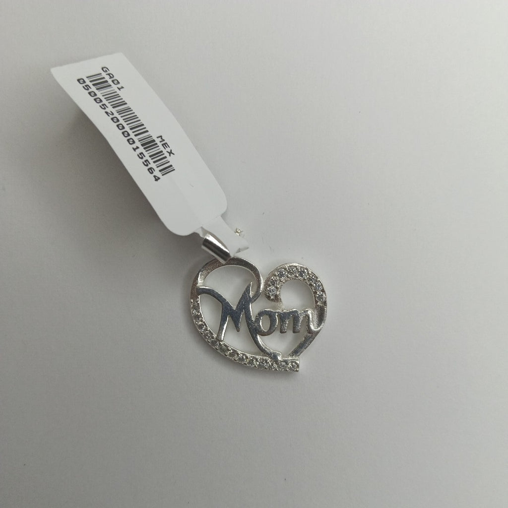 DIJE CORAZON C/CIRCONIAS PLATA .925 3.1 GR (NUEVO)