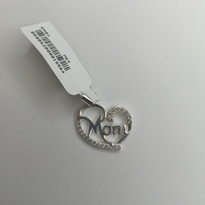 DIJE CORAZON C/CIRCONIAS PLATA .925 3.1 GR (NUEVO)