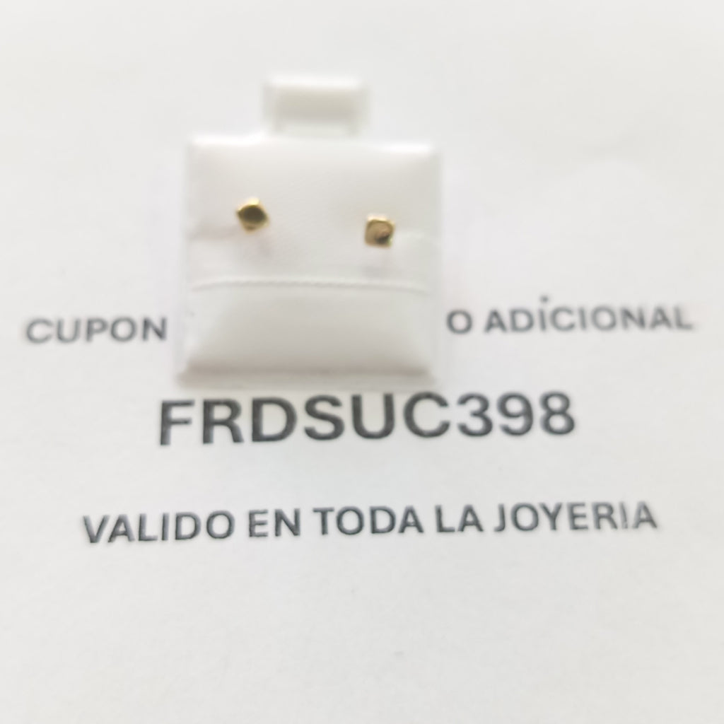 BROQUELES BROQUEL FIG CUBO 14K 0.203 GR (NUEVO)