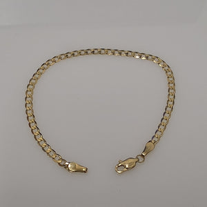 PULSERA TEJIDO BARBADA 14K 18 CM 3.2 GR (NUEVO)