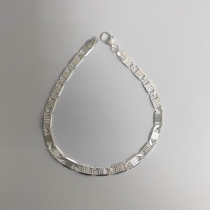 PULSERA TEJIDO ESPEJO PLATA .925 21 CM 7.9 GR (NUEVO)