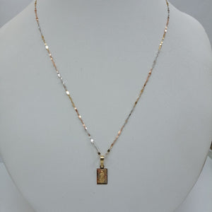 CADENA, MEDALLA RELIGIOSA ORO, ORO COMBINADO 10 K 1.4 GRMS (SEMINUEVO)