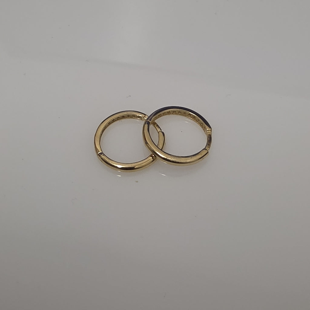 ARETES HUGGIES C CIRCONIA 14K 1.8 GR (NUEVO)