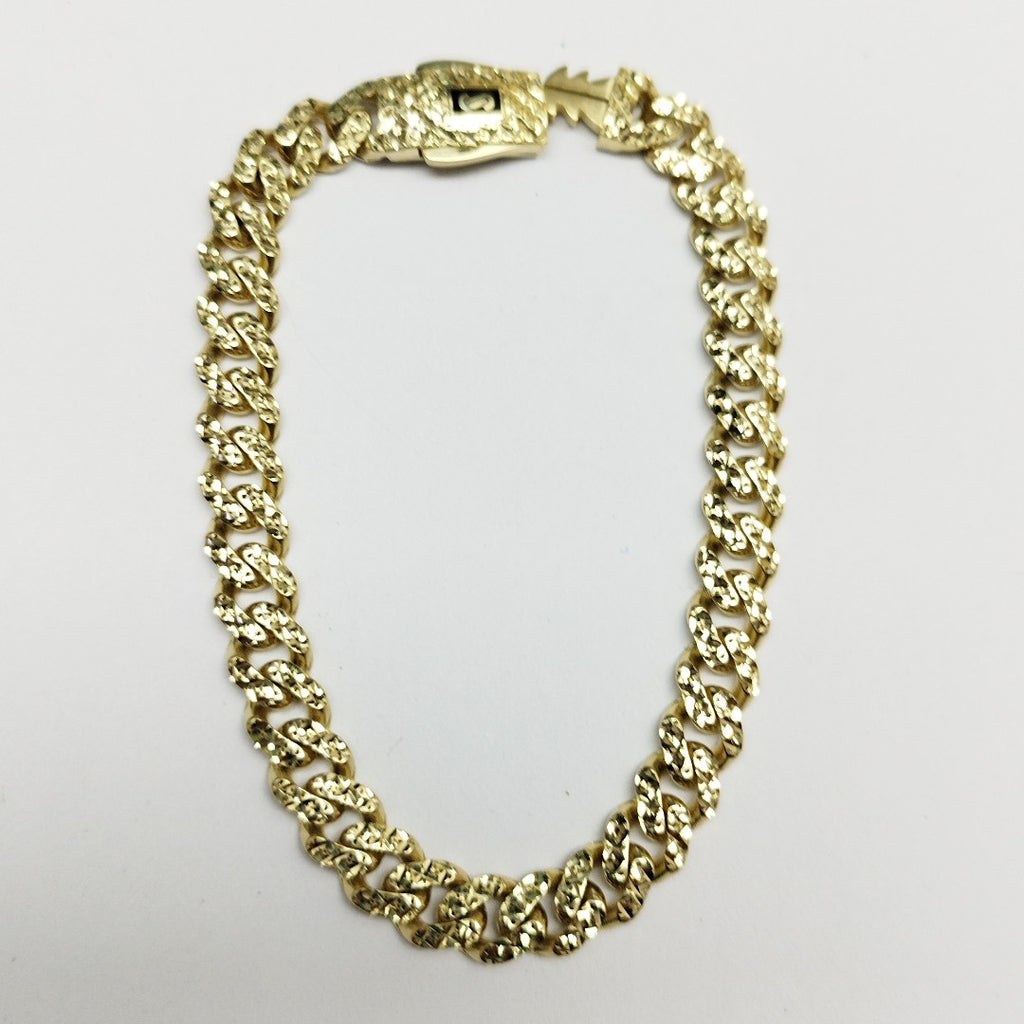 PULSERA CABALLERO MONACO ORO 10K 9.3 (NUEVO)