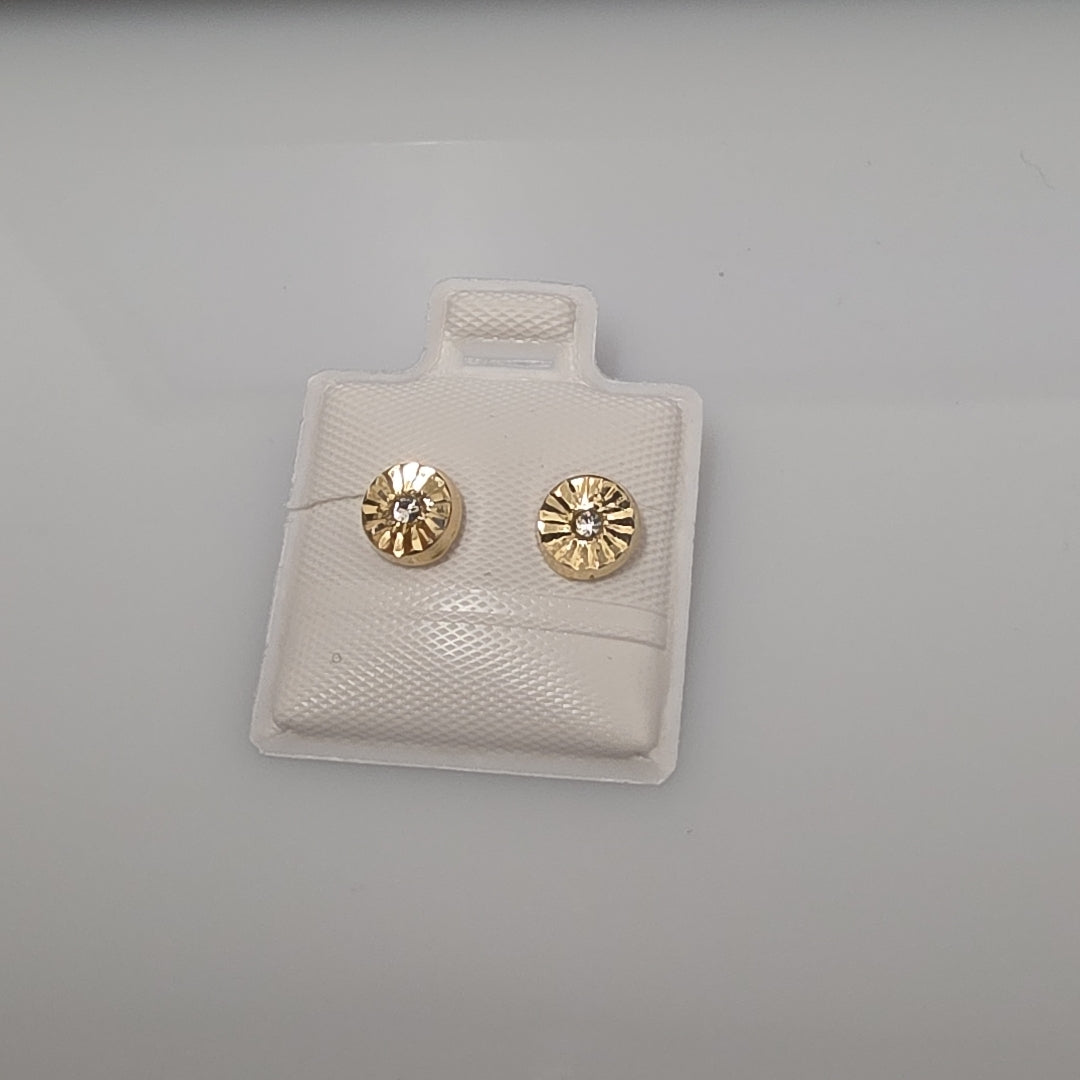 BROQUELES BROQUEL FIG BOTON C CIRCONIA 14K 0.2916 GR (NUEVO)