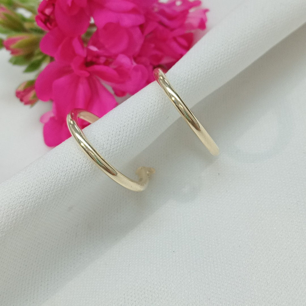 ARETES TEJIDO ARRACADAS LISAS 14K 1.2 GR (NUEVO)