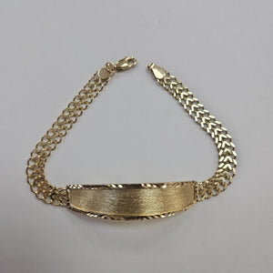 PULSERA ESCLAVA CHINO 14K 21 CM 9.8 GR (NUEVO)