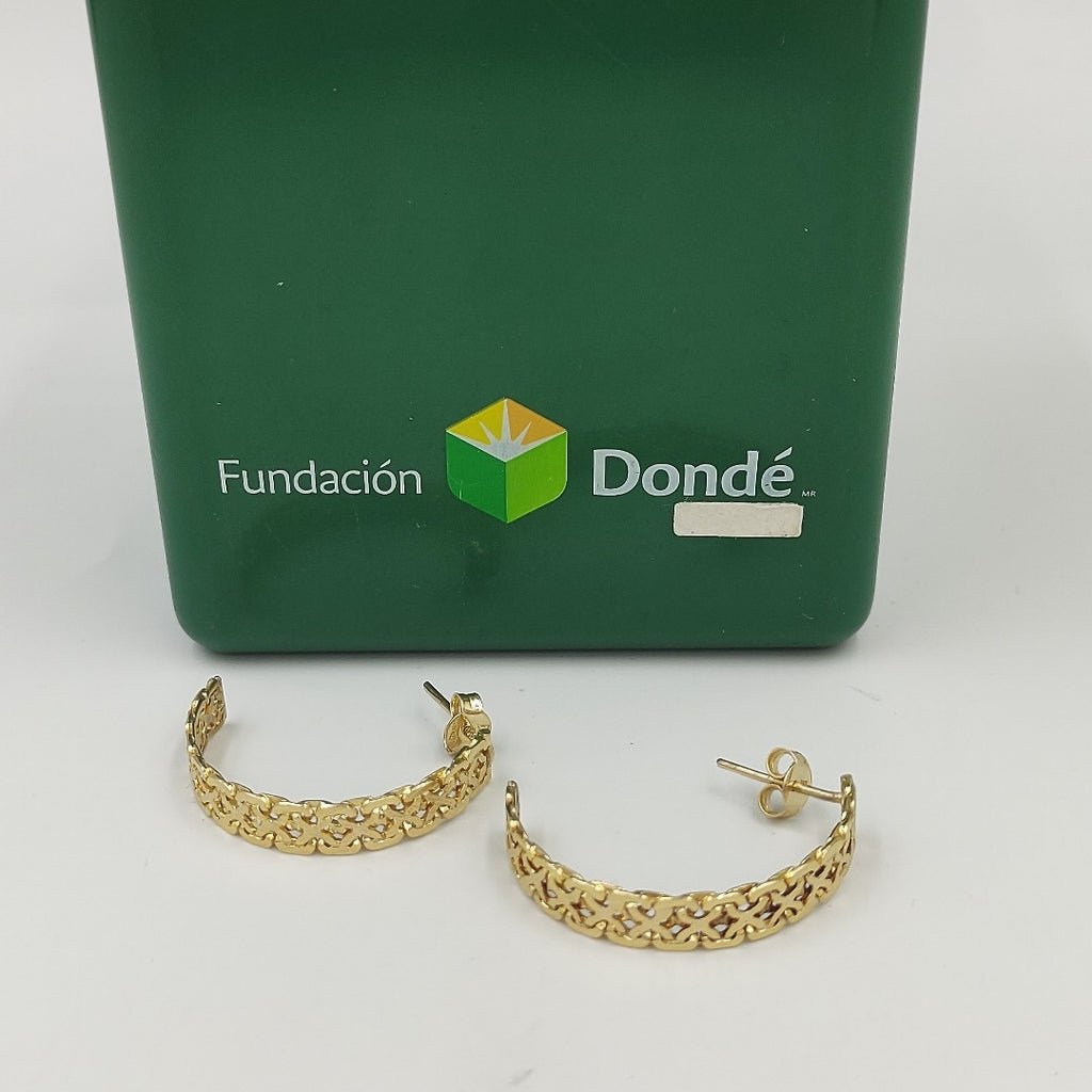 ARETES PAR ORO 14 K 6.9 GRMS (SEMINUEVO)